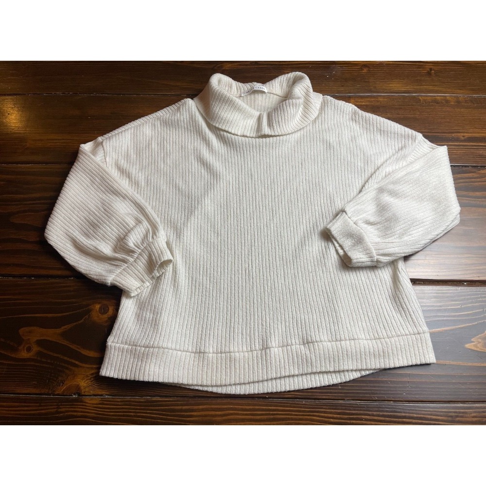Chris & Carol Sweater Women's, Size Medium, White, Cowl Turtleneck Neck